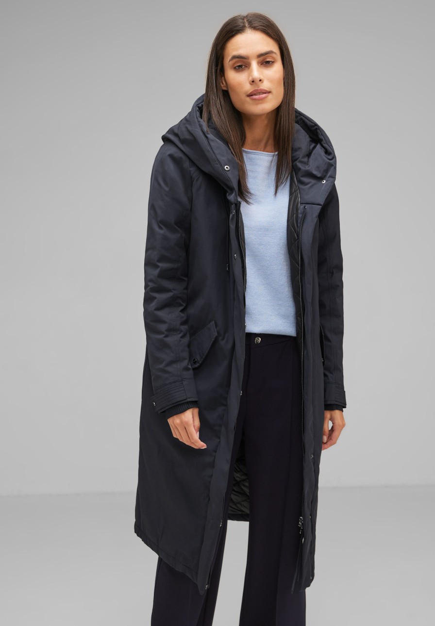 Dames Street One | Street One Parka Jas Gravity Blue 201863 14793