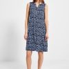 Dames Cecil | Cecil Jersey Print Jurk Deep Blue 143550 30128