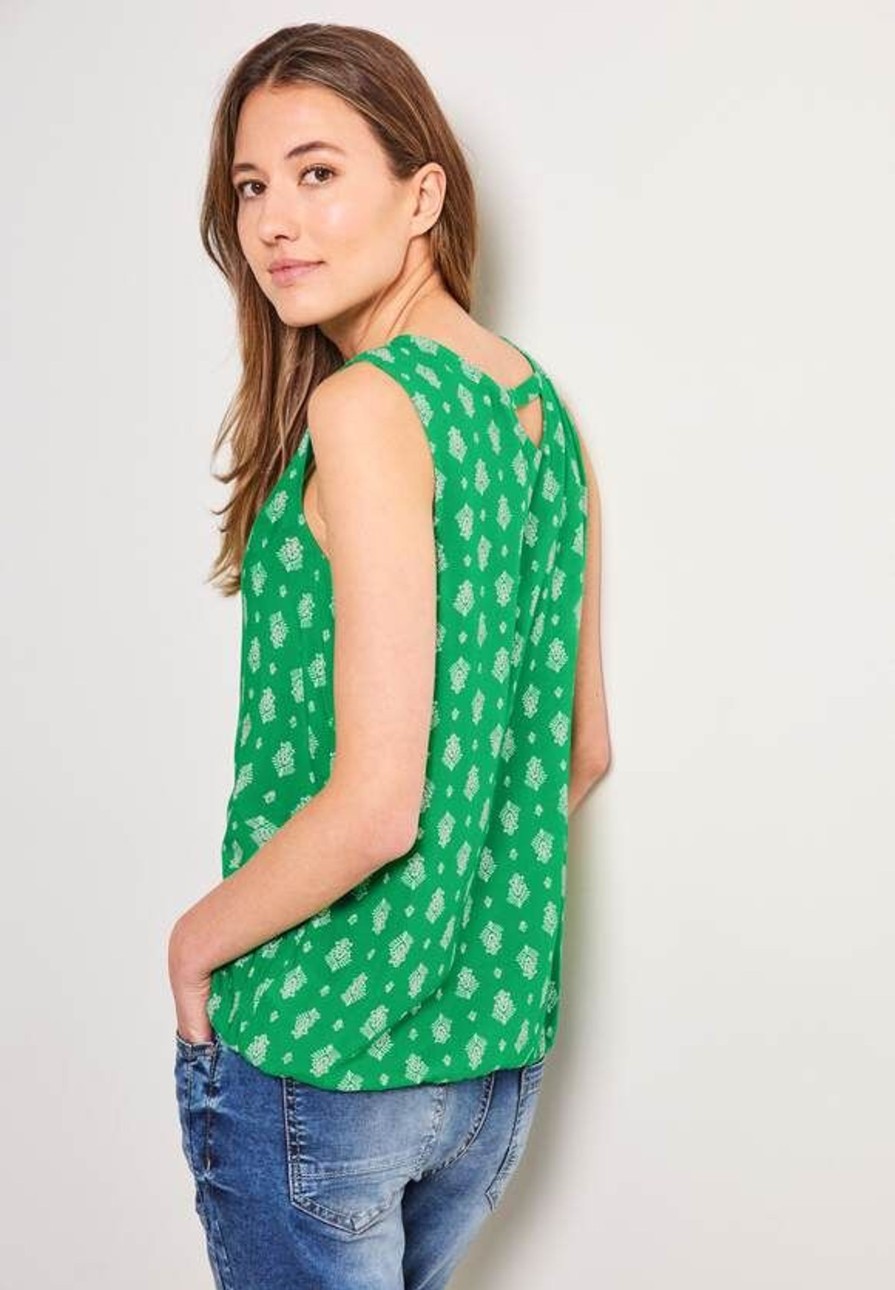 Dames Cecil | Cecil Print Blouse Top Fresh Green 344037 24794