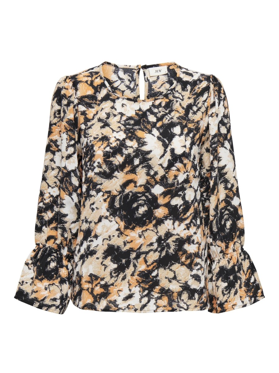 Dames Jacqueline de Yong | Jdy Print Blouse Black Blurred Flower 15308687