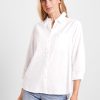 Dames Cecil | Cecil Linnen Blouse White 343762 10000