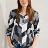 Dames Cecil | Cecil Grafische Print Shirt Black 320654 30001