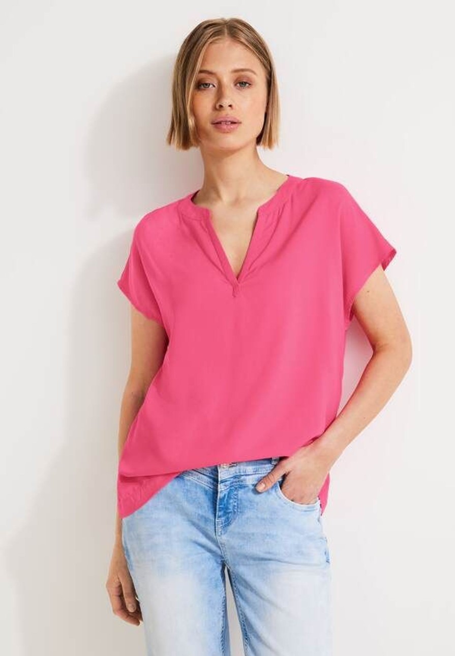 Dames Street One | Street One Basis Blouse Berry Rose 343850 14647