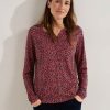 Dames Cecil | Cecil Print Shirt Cosy Coral 320542 35068