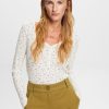 Dames Esprit | Esprit Print Shirt Ice 093Cc1K320 057