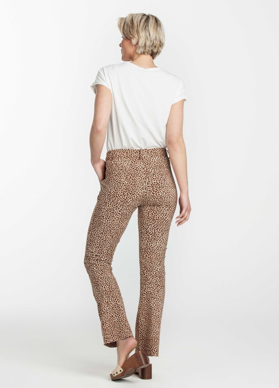 Dames Tramontana | Tramontana Flared Animalprint Broek Q10-04-101