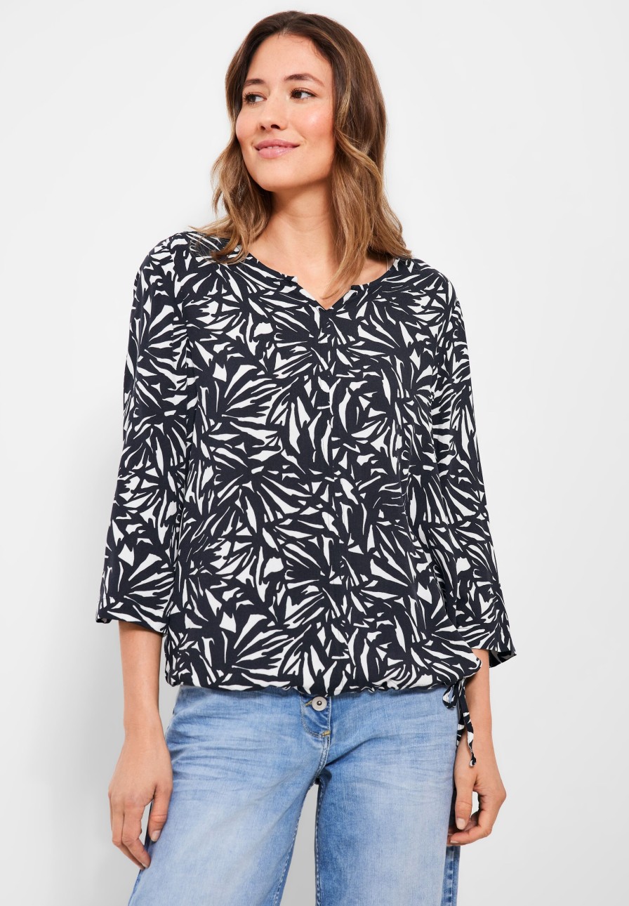 Dames Cecil | Cecil Print Blouse Deep Blue 343843 20128