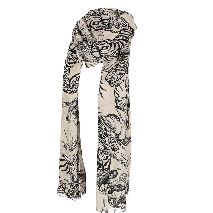 Dames Sarlini | Sarlini Lange Print Sjaal Sand 000420-00397