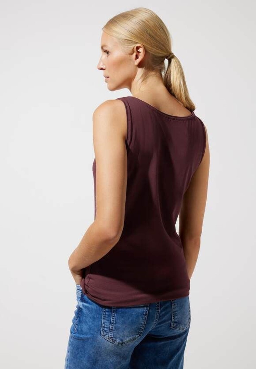 Dames Street One | Street One Basis Top Purple Brown 317511 15177