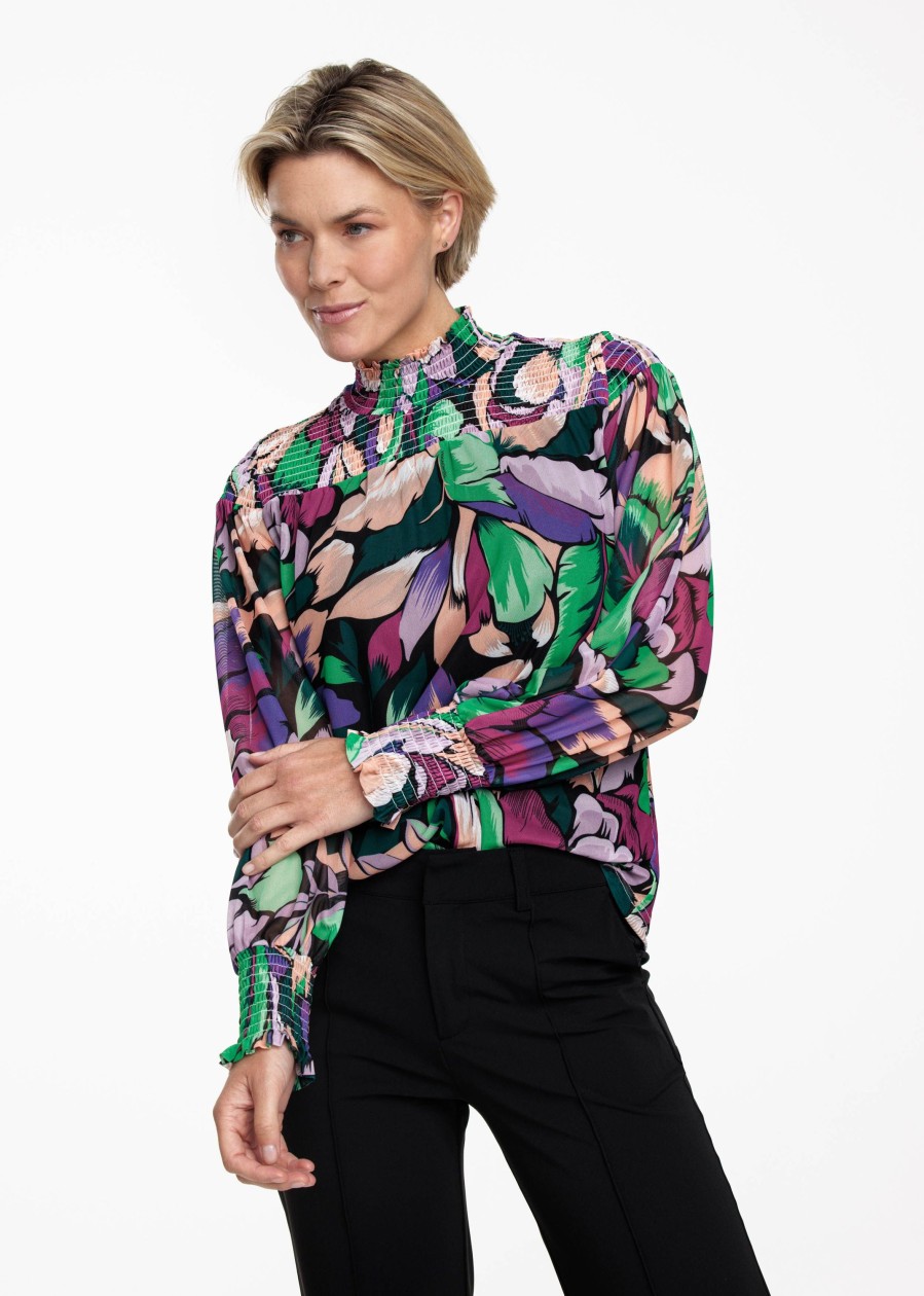 Dames Tramontana | Tramontana Print Blouse Multi Colour C02-10-401