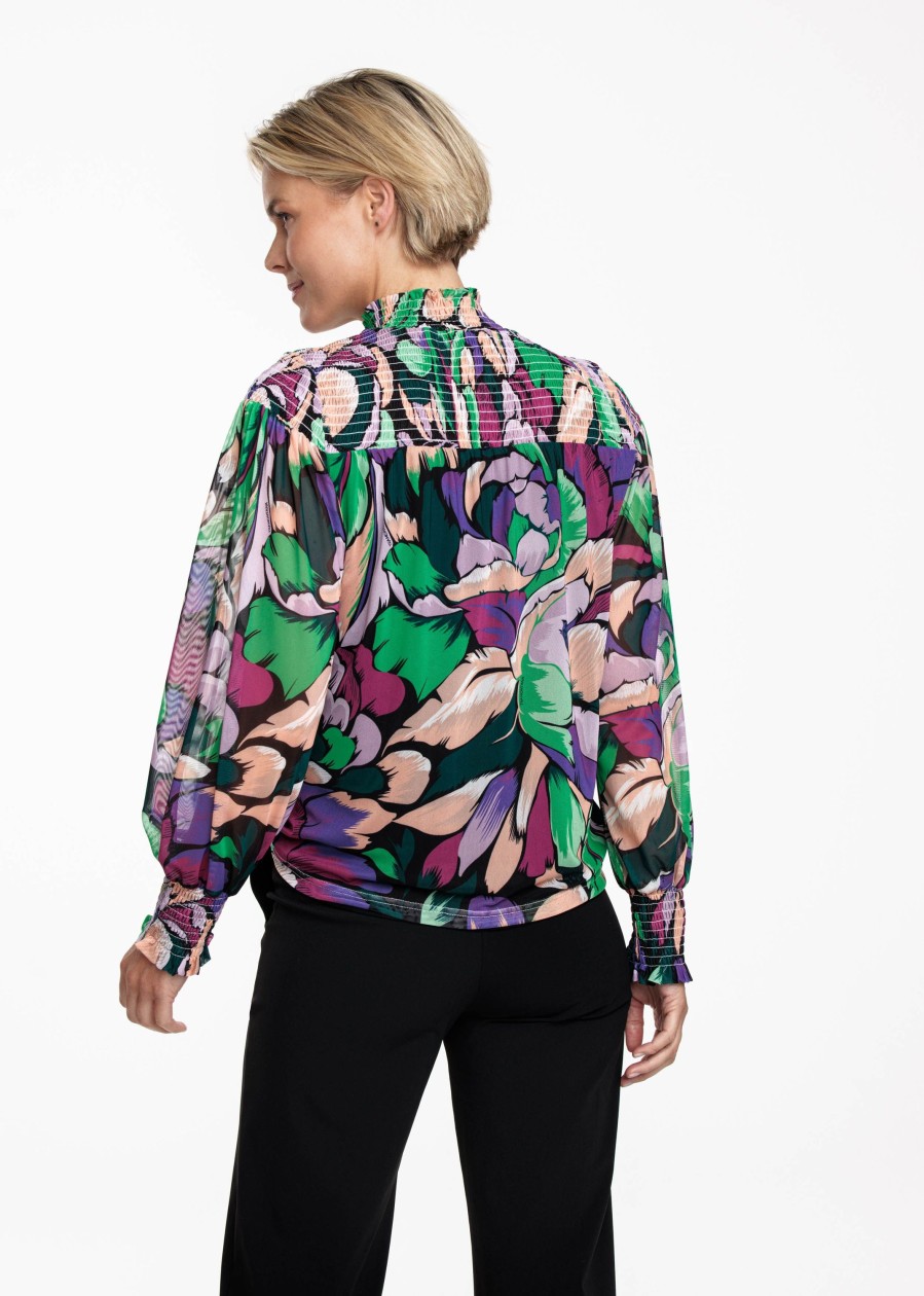 Dames Tramontana | Tramontana Print Blouse Multi Colour C02-10-401