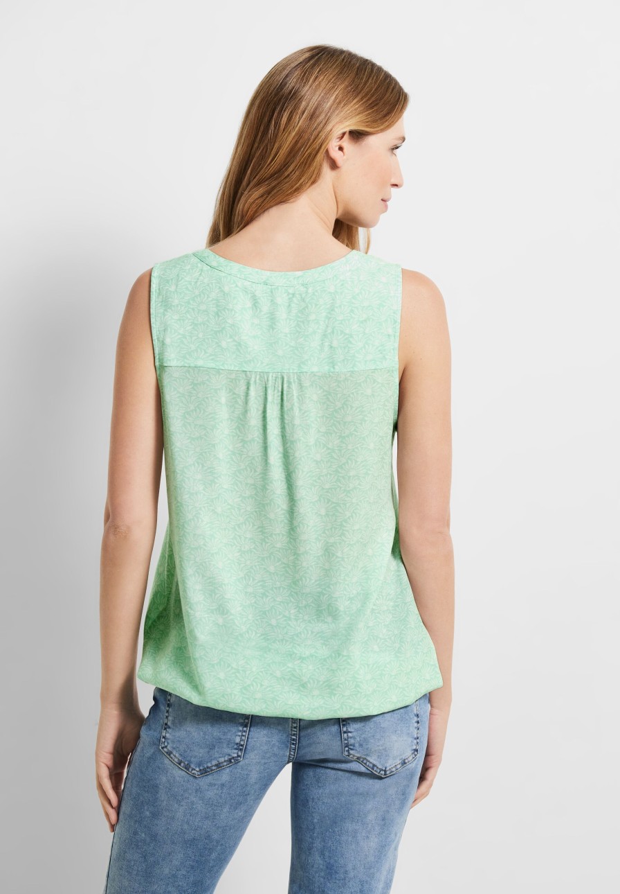 Dames Cecil | Cecil Print Top Fresh Salvia Green 343978 24851