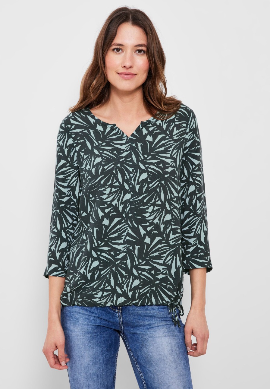 Dames Cecil | Cecil Print Blouse Easy Khaki 343843 24684