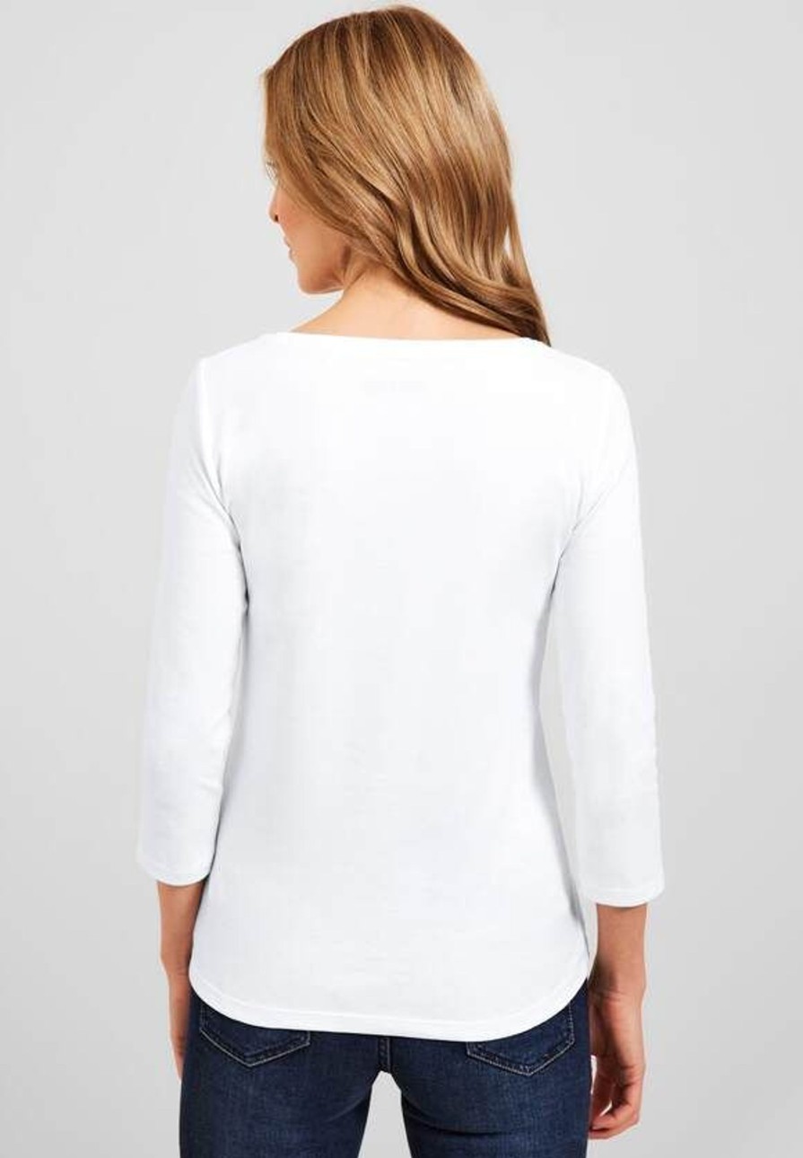 Dames Cecil | Cecil 3/4 Mouw Shirt White 317389 10000