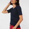 Dames Cecil | Cecil Korte Mouw Shirt Deep Blue 317515 10128