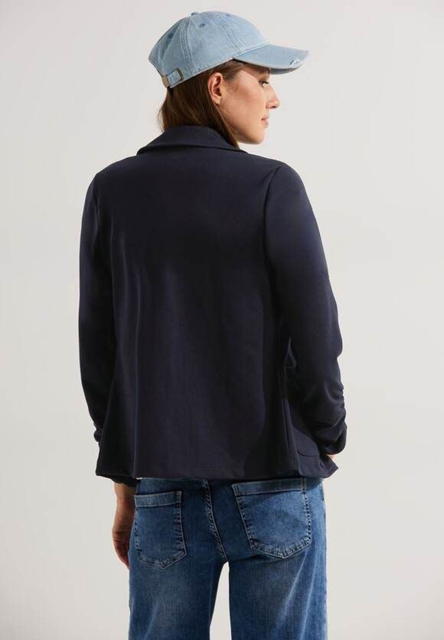 Dames Cecil | Cecil Sweatblazer Night Sky Blue 211960 14077