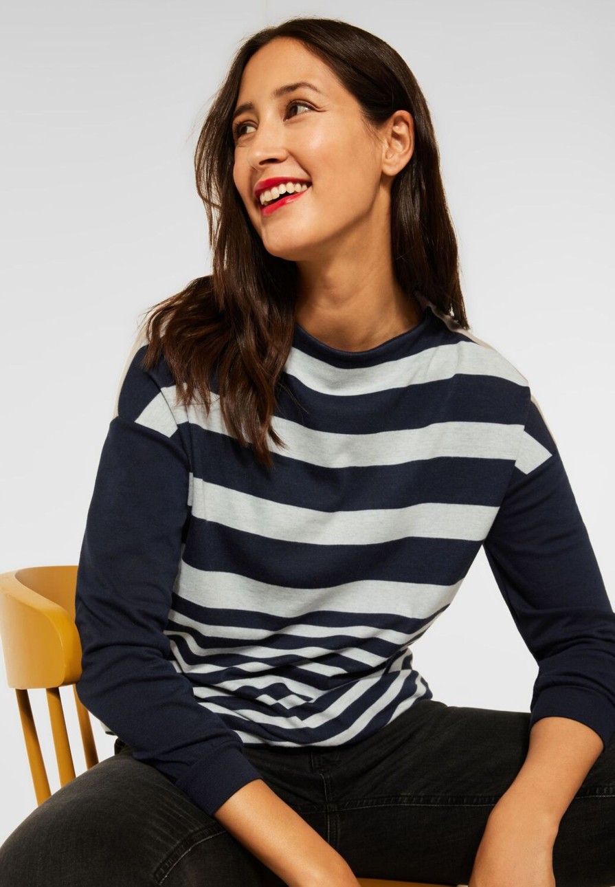 Dames Street One | Street One Street Trui Vintage Blue 316893 33325