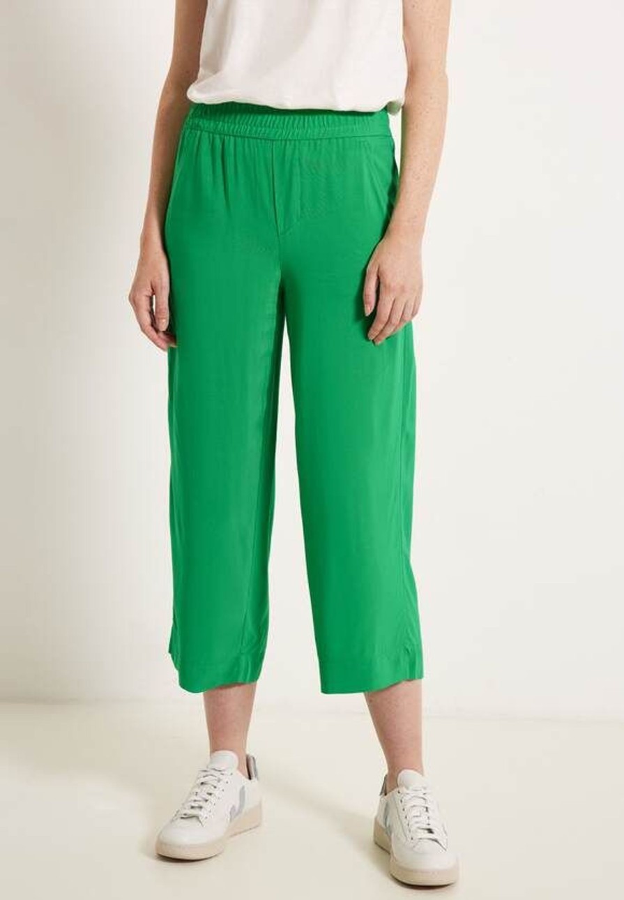 Dames Cecil | Cecil Loose Fit Broek Fresh Green 376388 14794