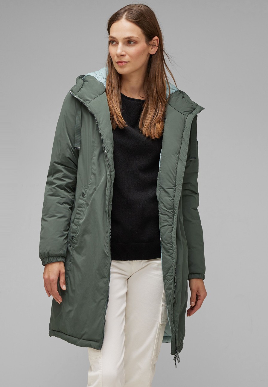 Dames Street One | Street One Parka Jas Vendant Green 201877 14781