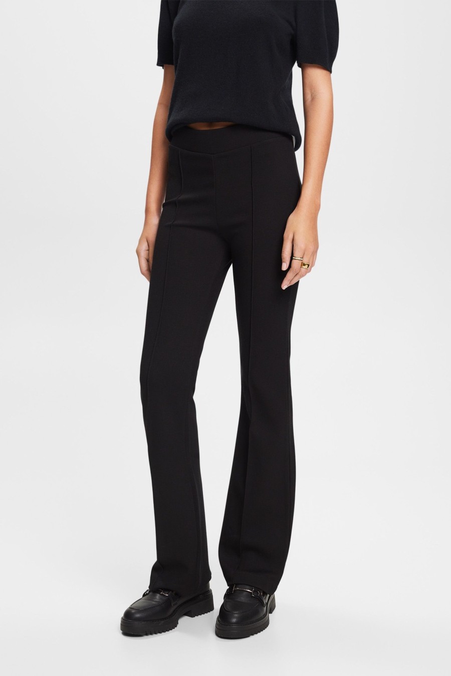 Dames Esprit | Esprit Bootcut Sweatpant Black 103Ee1B303 001