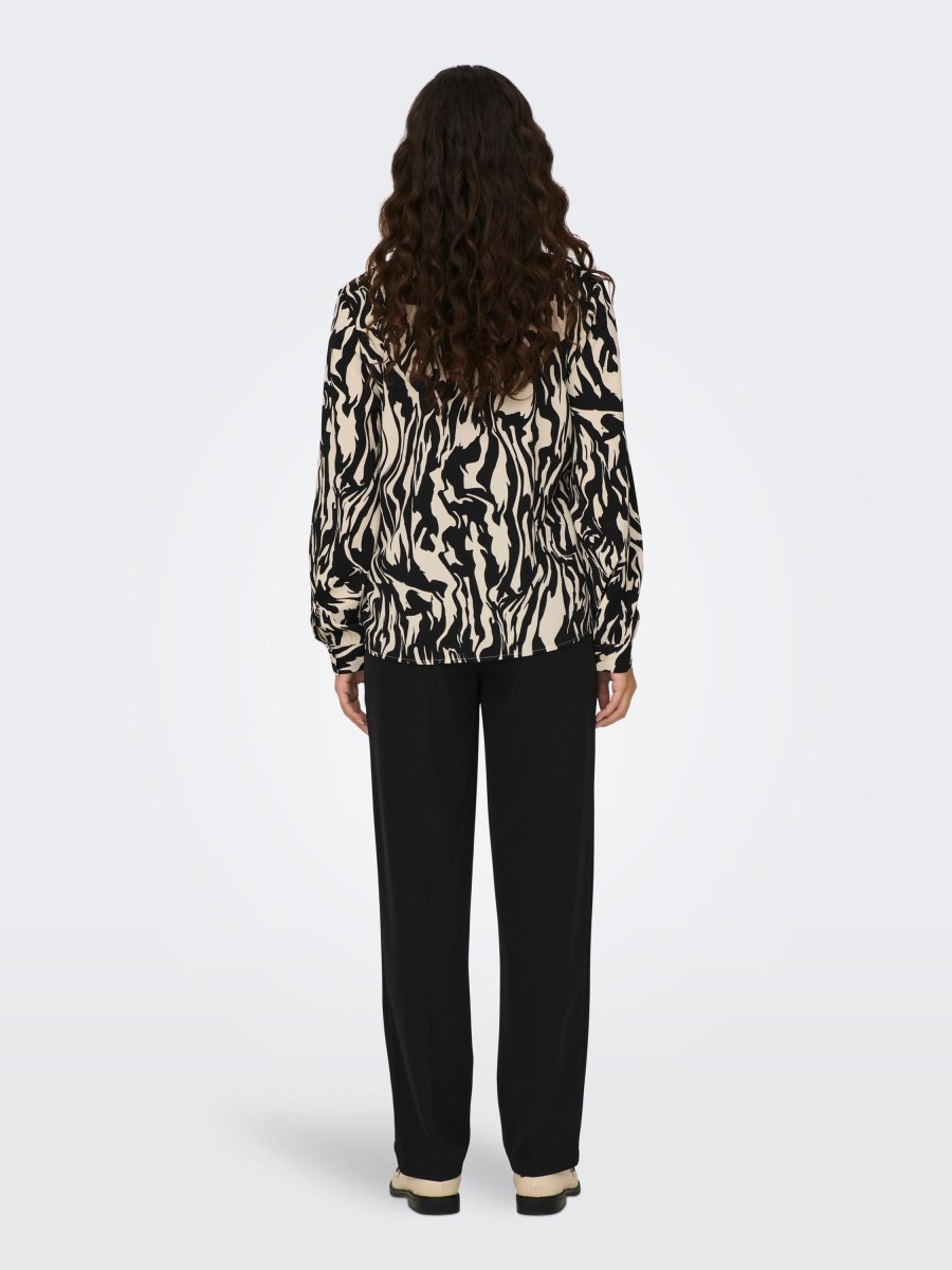 Dames Jacqueline de Yong | Jdy Blouse Cloud Dancer Black Zebra 15242870