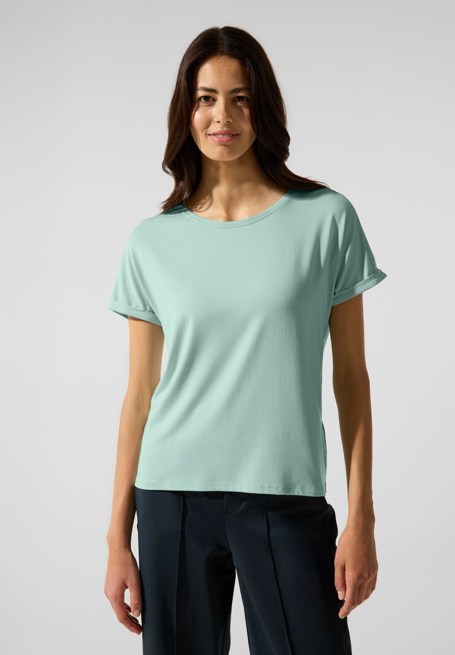 Dames Street One | Street One Shirt Lagoon Green 319652 15083