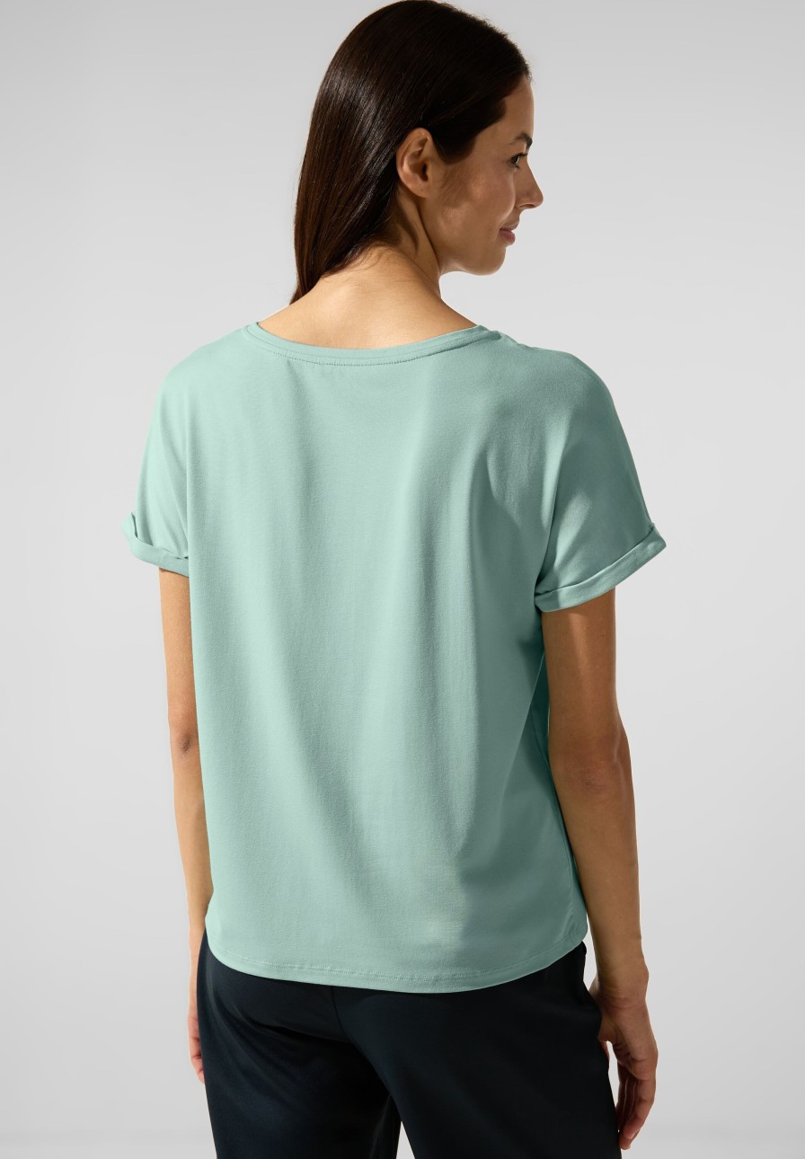 Dames Street One | Street One Shirt Lagoon Green 319652 15083