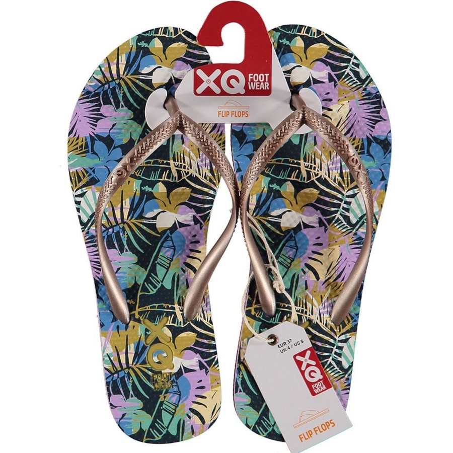 Dames Sarlini | Sarlini Tropical Print Flipflops Multi 00012499302