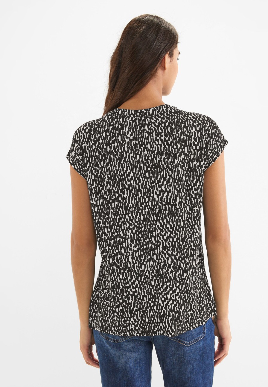 Dames Street One | Street One Animal Print Shirt Black 320108 20001