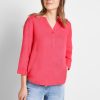 Dames Cecil | Cecil Linnen Blouse Strawberry Red 343750 14472