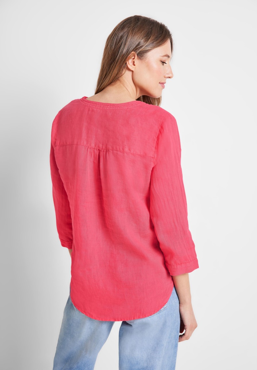 Dames Cecil | Cecil Linnen Blouse Strawberry Red 343750 14472