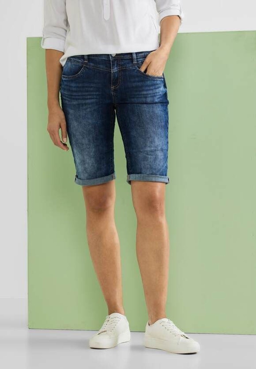 Dames Street One | Street One Jeans Bermuda Jane 376062 14813