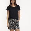 Dames Tramontana | Tramontana Palm Leaves Short Black Q11-08-101