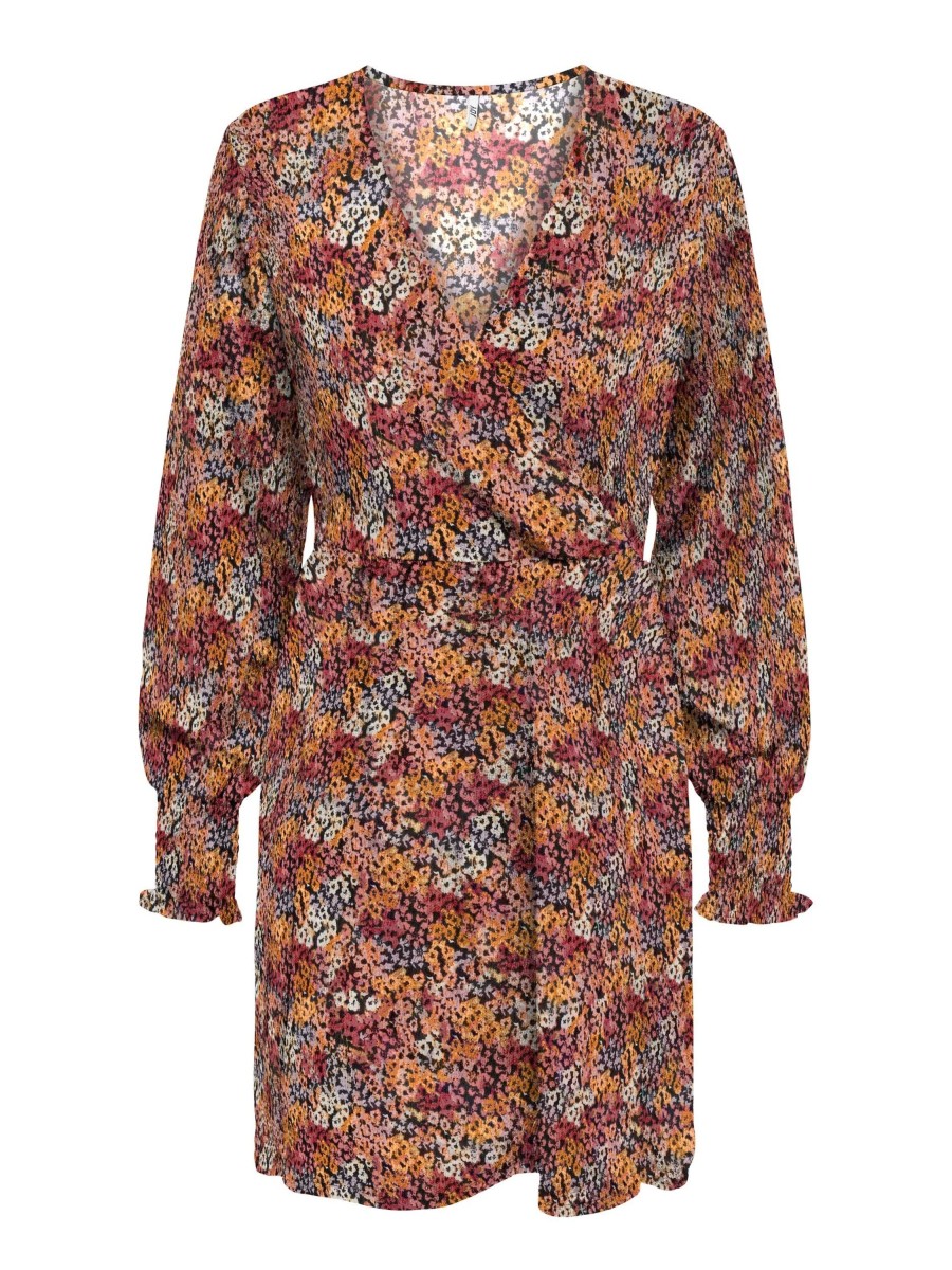 Dames Jacqueline de Yong | Jdy Print Jurk Zwart Multi Flower 15267378