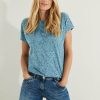 Dames Cecil | Cecil Stippen Shirt Adriatic Blue 320331 24931