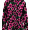 Dames Jacqueline de Yong | Jdy Blouse Met Kraag Black Pink Flower 15277285