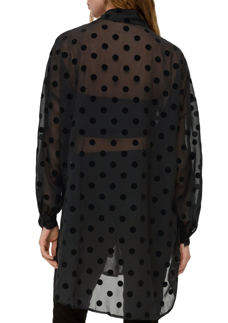 Dames S.Oliver | Qs By S. Oliver Lange Blouse Black 2138906 9999