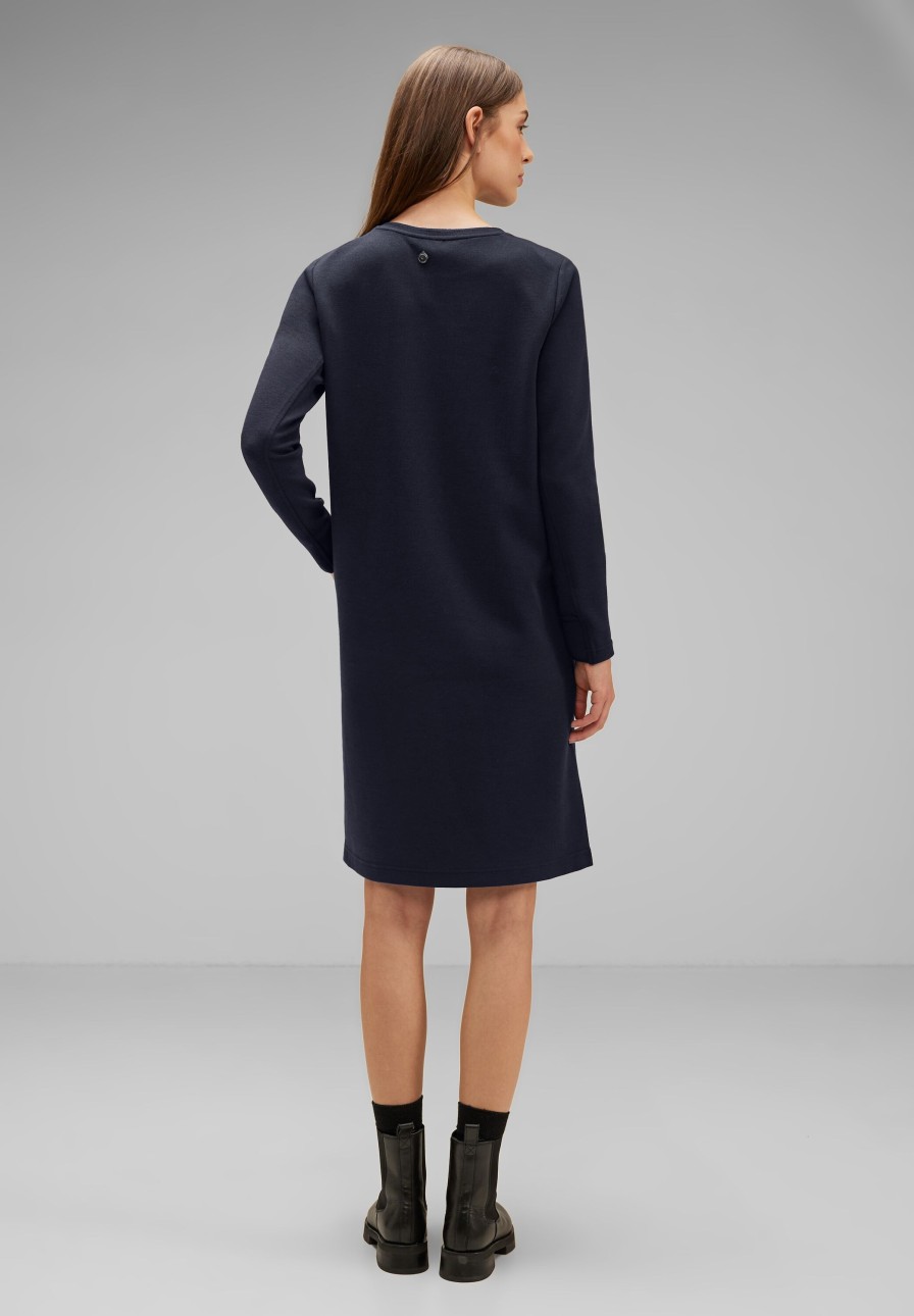 Dames Street One | Street One Sweatdress Deep Blue 143753 11238