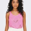 Dames Jacqueline de Yong | Jdy Gehaakte Top Fuchsia Pink 15226348