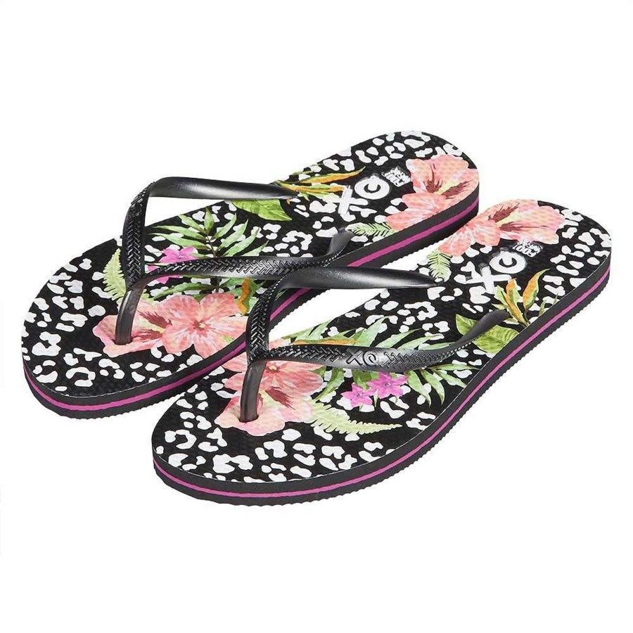 Dames Sarlini | Sarlini Bloemenprint Slipper Black 000124993018