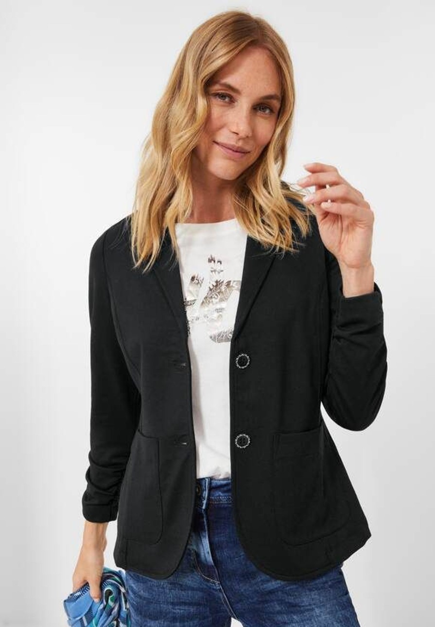 Dames Cecil | Cecil Sweat Blazer Black 211833 10001