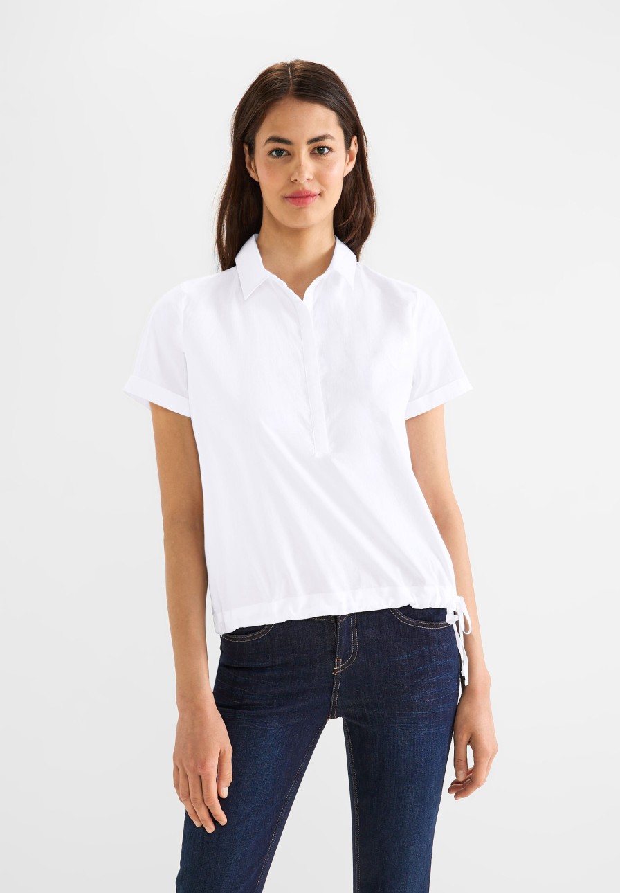 Dames Street One | Street One Polo Blouse White 343902 10000