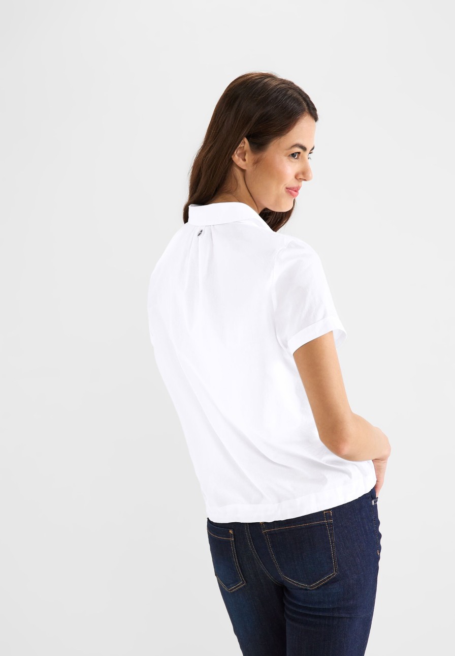 Dames Street One | Street One Polo Blouse White 343902 10000