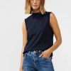 Dames Street One | Street One Ribtop Deep Blue 320343 11238