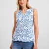 Dames Cecil | Cecil Print Top Vanilla White 319561 33474