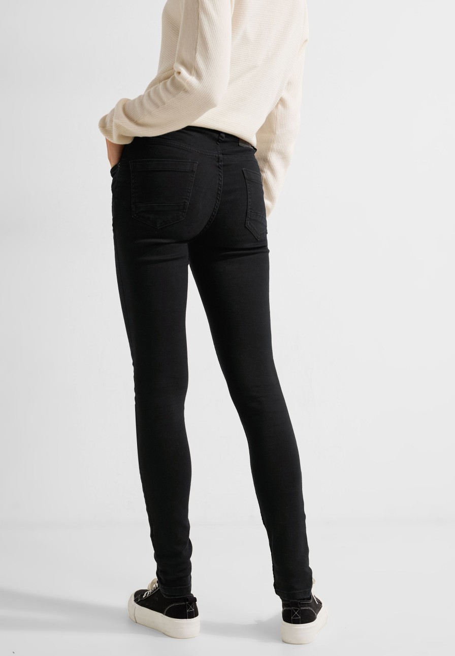 Dames Cecil | Cecil Skinny Jeans Vicky Blue Black 376935 13379