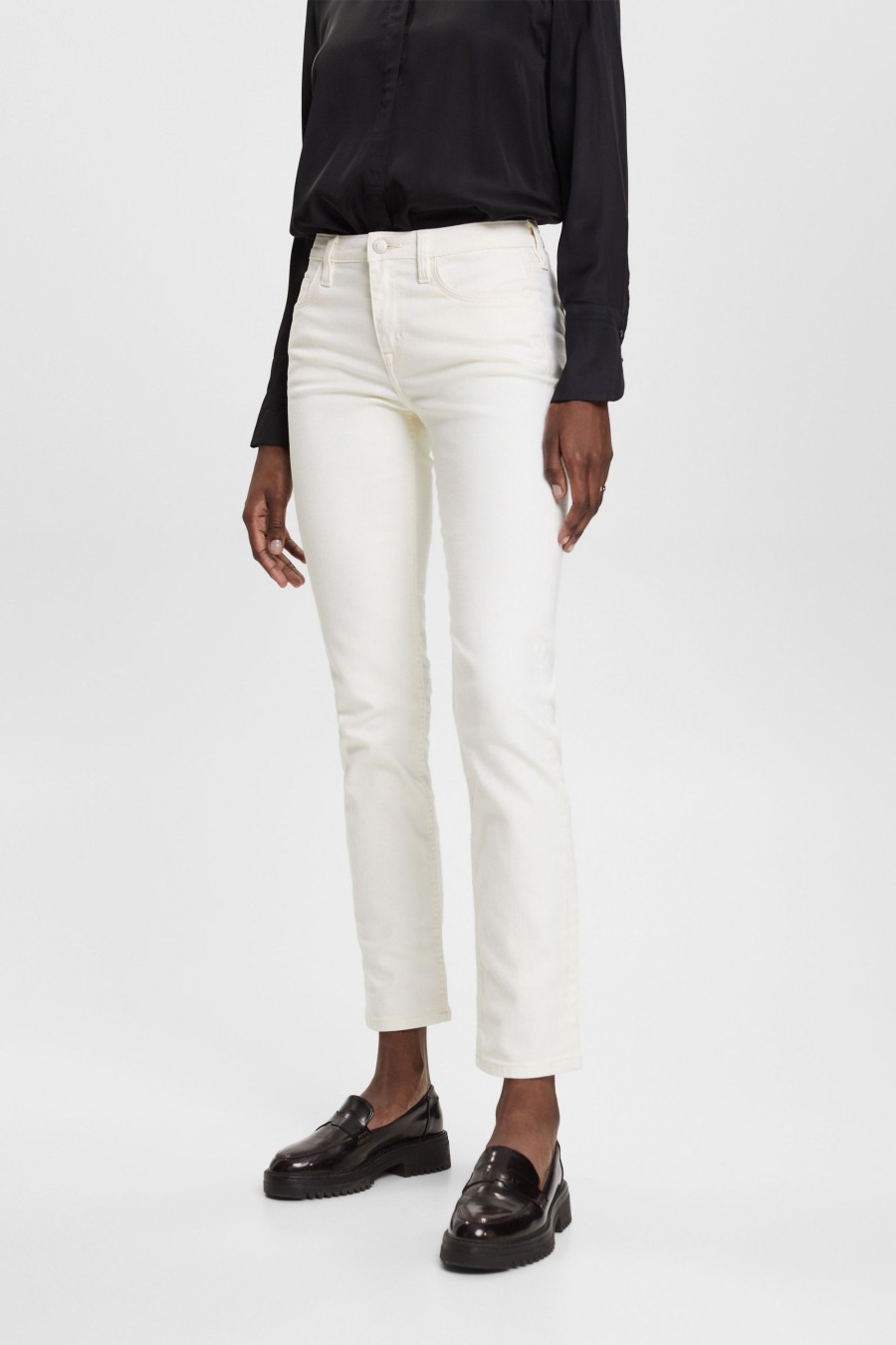 Dames Esprit | Esprit Straight Denim Off White 993Ee1B303 110