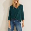 Dames Cecil | Cecil Uni Blouse Deep Lake Green 344153 14926