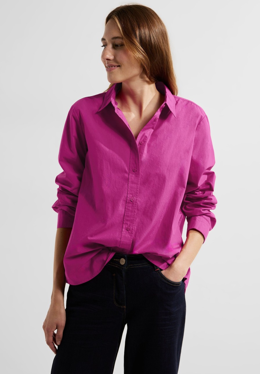 Dames Cecil | Cecil Katoenen Blouse Cool Pink 344156 15095