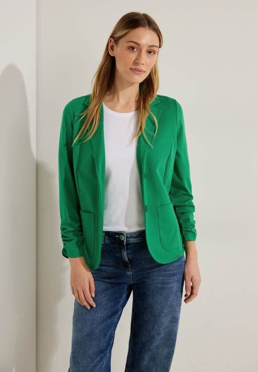 Dames Cecil | Cecil Sweatblazer Easy Green 211960 15069